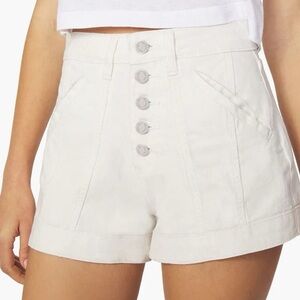 WeWoreWhat Twill Denim Seamed Short in Classic White 27 NWT